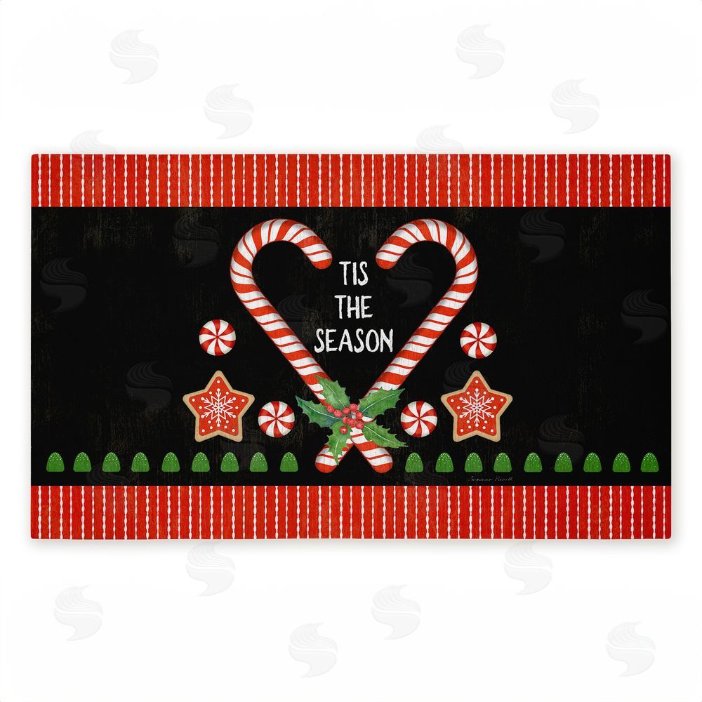 Suzanne Nicoll Tis The Season Candy Heart Unwoven Outdoor Door Mat