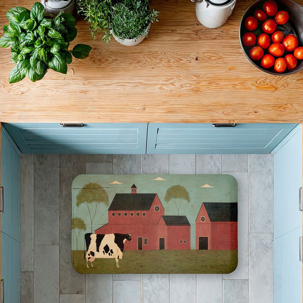 Warren Kimble Nellies Barn Cow Kitchen Floor Mat