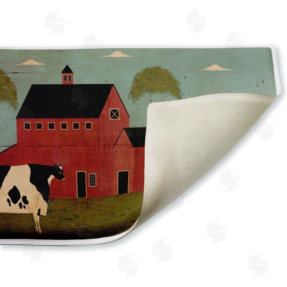 Warren Kimble Nellies Barn Cow Plush Bathroom Floor Mat