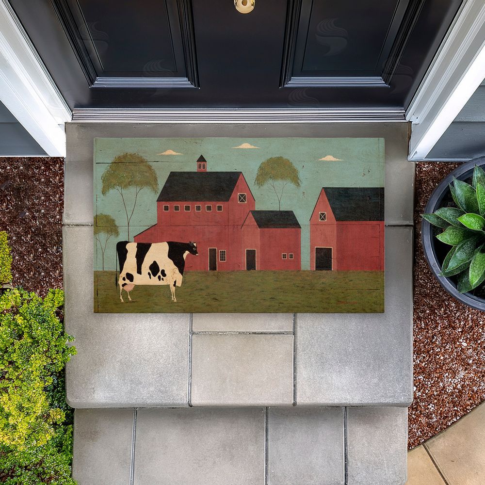 Warren Kimble Nellies Barn Cow Unwoven Outdoor Door Mat