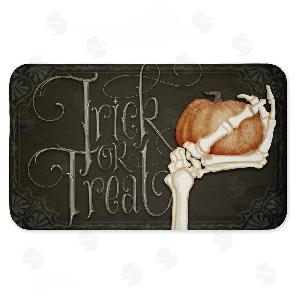 Nicole Tamarin Trick Or Treat Skeleton Hand Kitchen Floor Mat