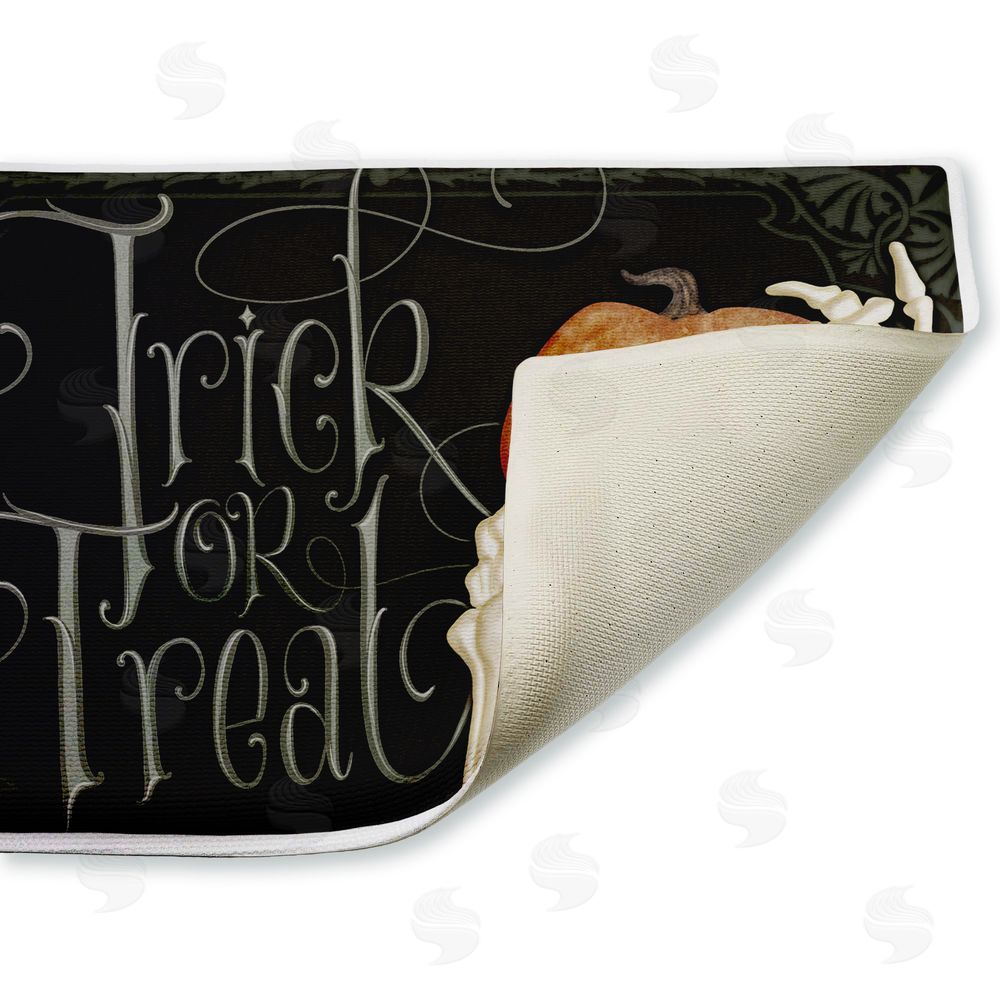 Nicole Tamarin Trick Or Treat Skeleton Hand Plush Bathroom Floor Mat