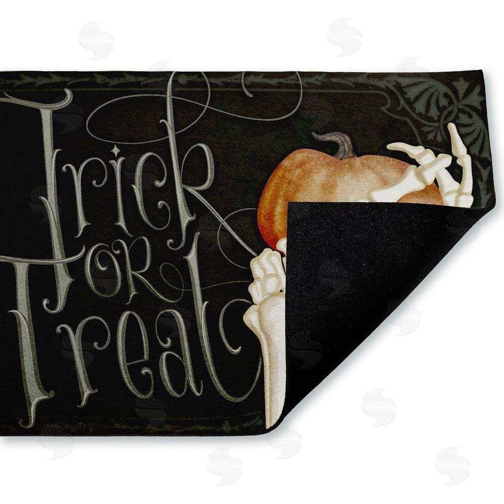 Nicole Tamarin Trick Or Treat Skeleton Hand Unwoven Outdoor Door Mat