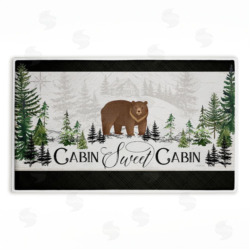 Jennifer Pugh Ivory Pines Cabin Plush Bathroom Floor Mat