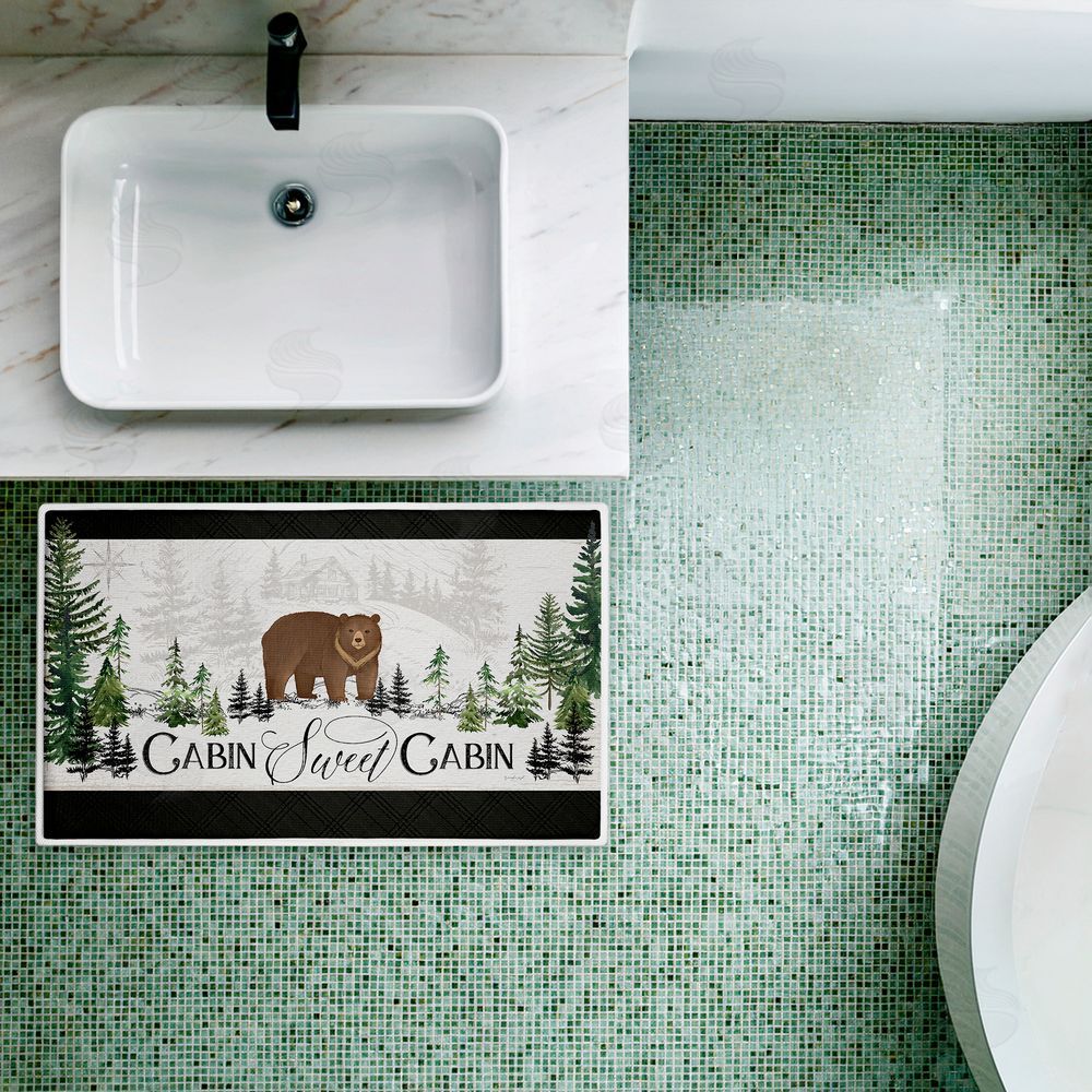 Jennifer Pugh Ivory Pines Cabin Plush Bathroom Floor Mat