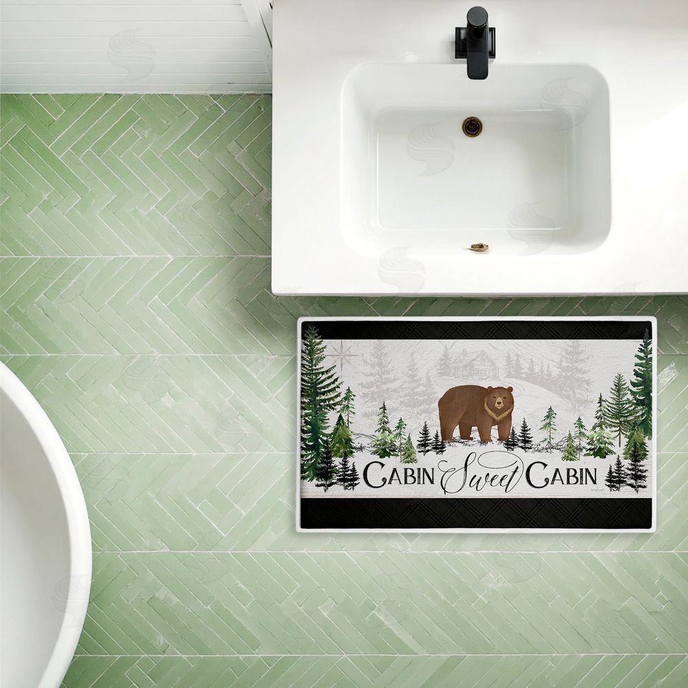 Jennifer Pugh Ivory Pines Cabin Plush Bathroom Floor Mat