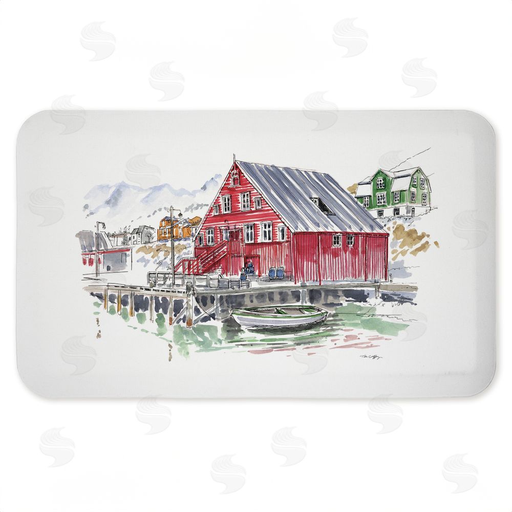 Tim Coffey Wanderlust Coastal Dock Kitchen Floor Mat