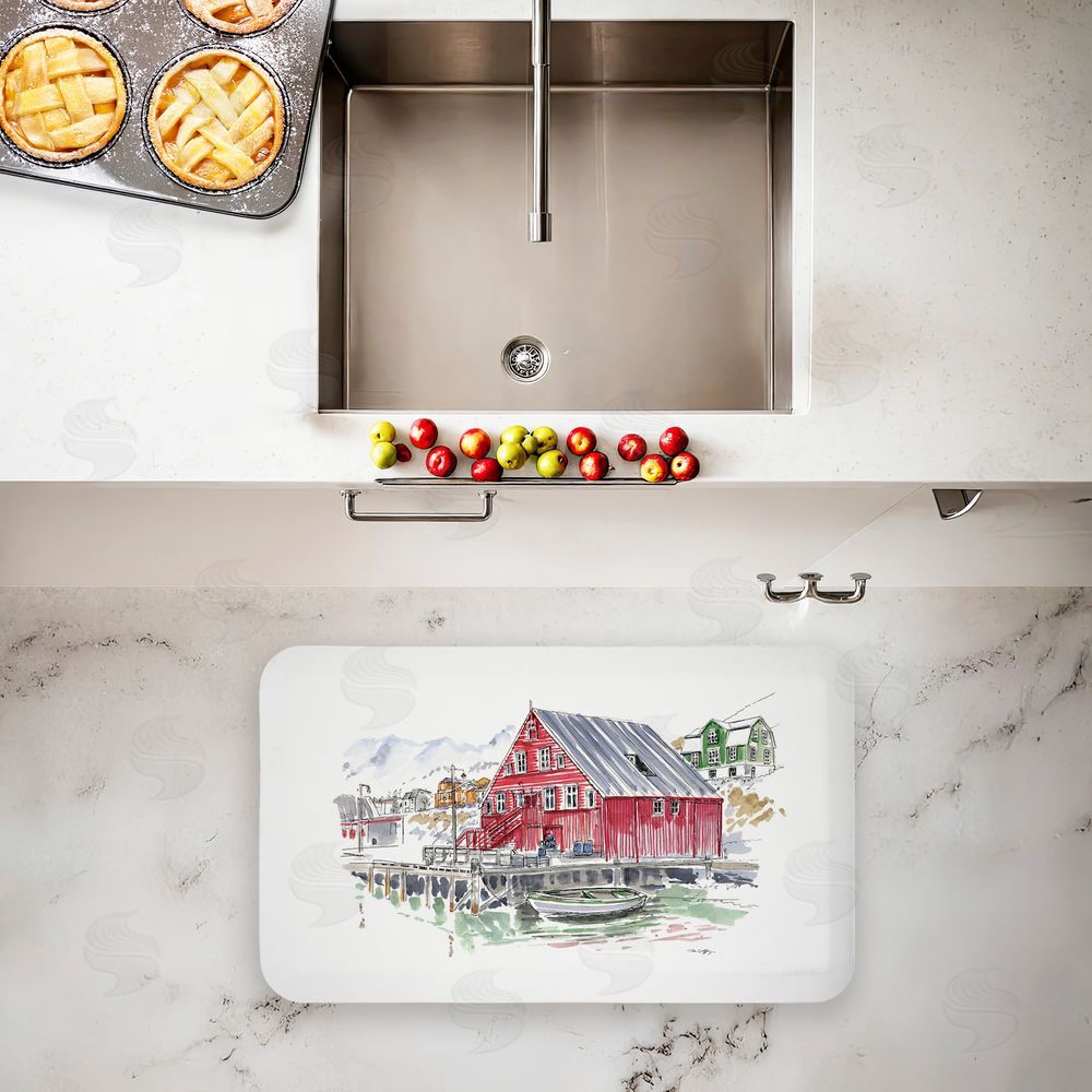 Tim Coffey Wanderlust Coastal Dock Kitchen Floor Mat