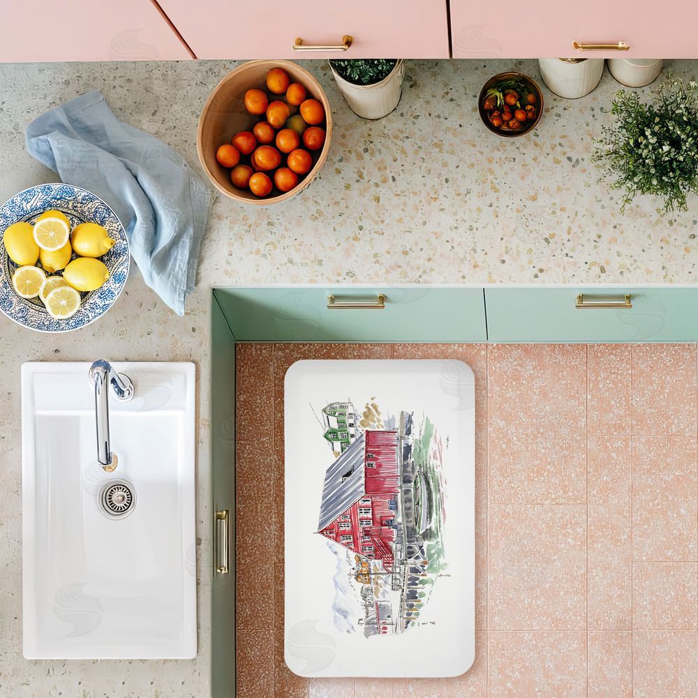 Tim Coffey Wanderlust Coastal Dock Kitchen Floor Mat