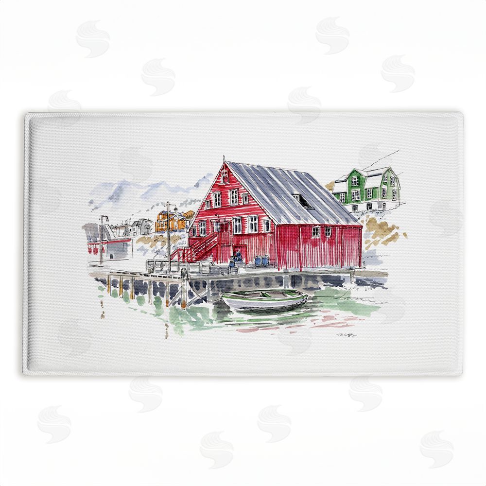Tim Coffey Wanderlust Coastal Dock Plush Bathroom Floor Mat