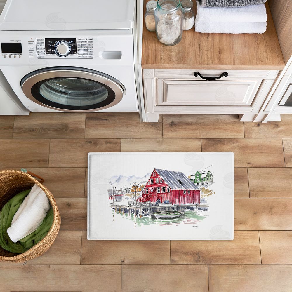 Tim Coffey Wanderlust Coastal Dock Plush Bathroom Floor Mat
