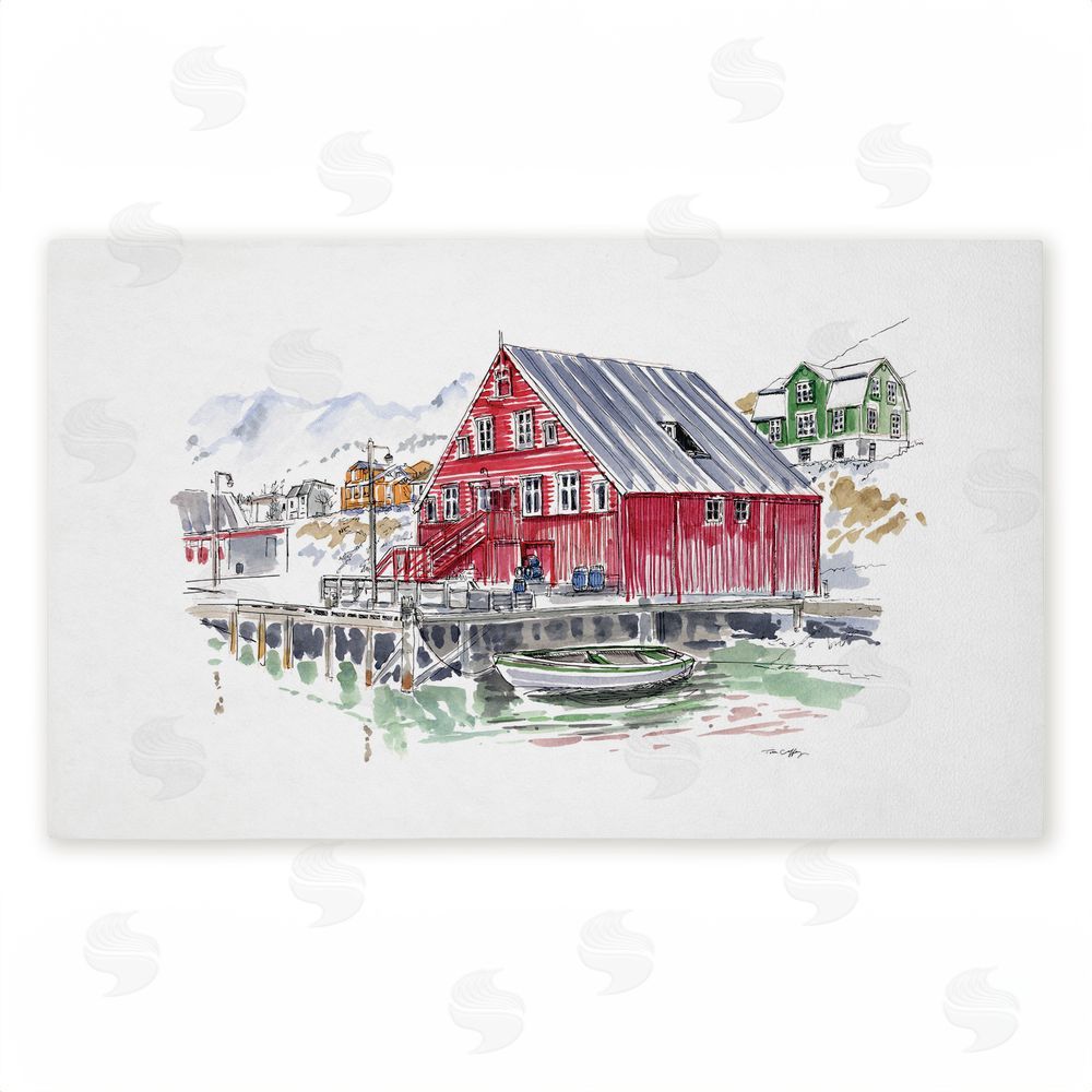 Tim Coffey Wanderlust Coastal Dock Unwoven Outdoor Door Mat