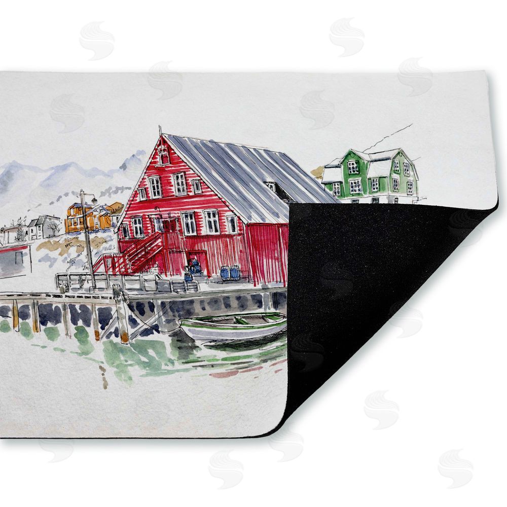 Tim Coffey Wanderlust Coastal Dock Unwoven Outdoor Door Mat