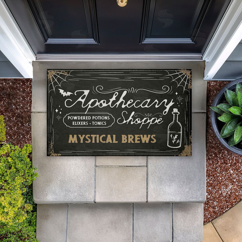 Jennifer Pugh Witchy Apothecary Brews Unwoven Outdoor Door Mat