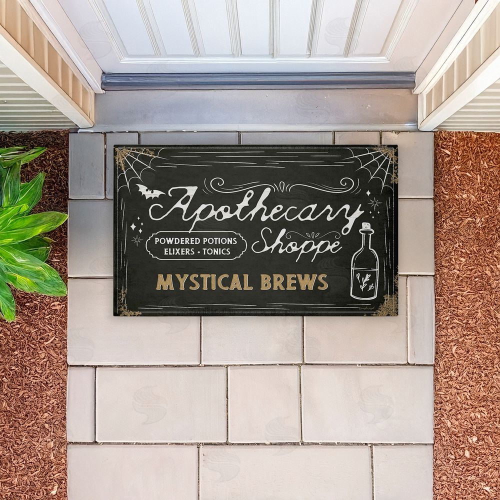 Jennifer Pugh Witchy Apothecary Brews Unwoven Outdoor Door Mat