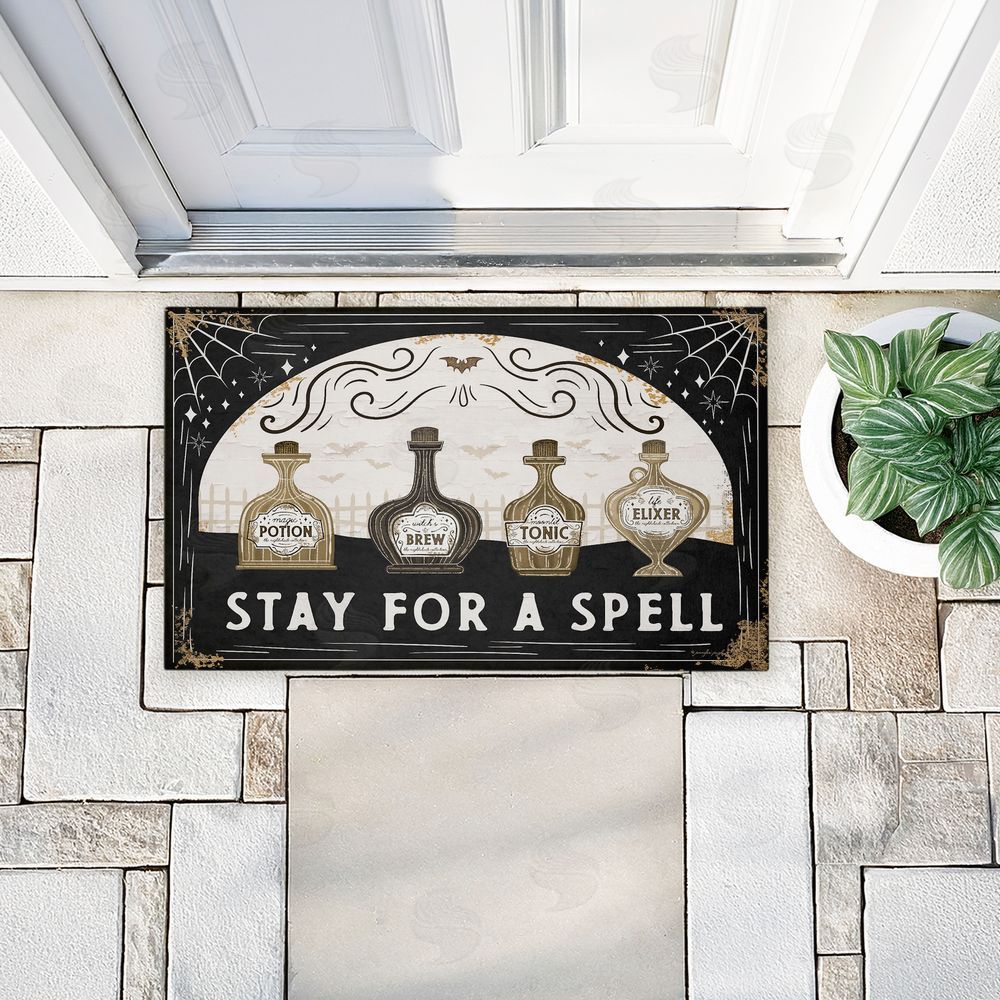 Jennifer Pugh Stay For A Spell Potions Unwoven Outdoor Door Mat