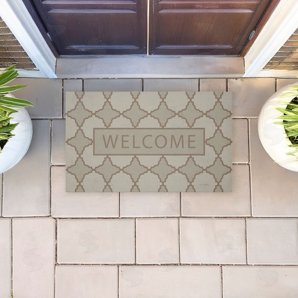 Tim Coffey Geometric Mod Welcome Unwoven Outdoor Door Mat