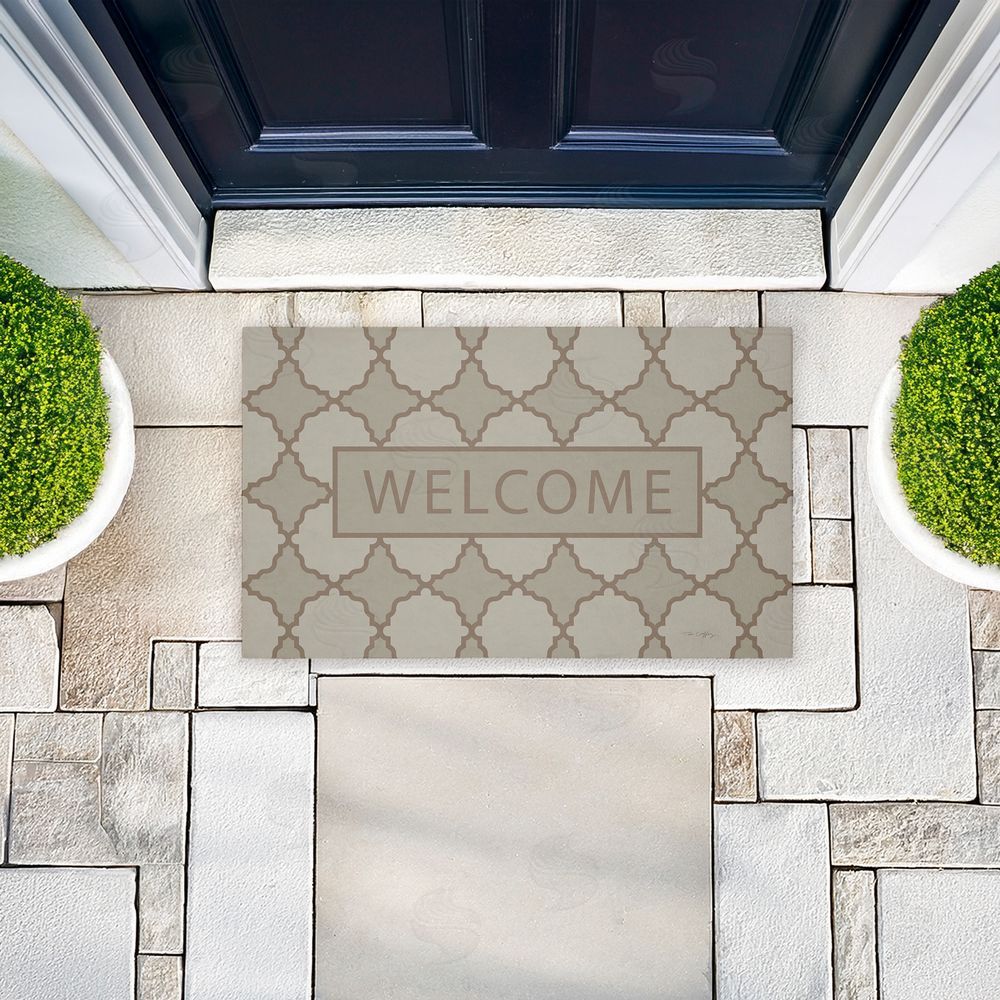 Tim Coffey Geometric Mod Welcome Unwoven Outdoor Door Mat