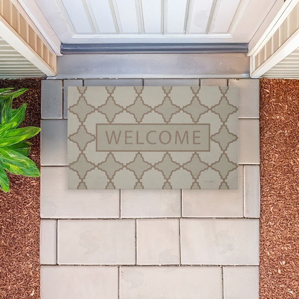 Tim Coffey Geometric Mod Welcome Unwoven Outdoor Door Mat