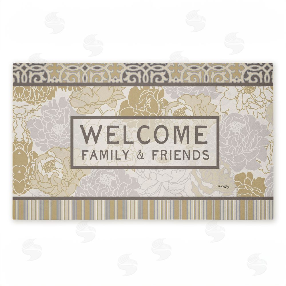 Tim Coffey Elegant Welcome Family & Friends Unwoven Outdoor Door Mat