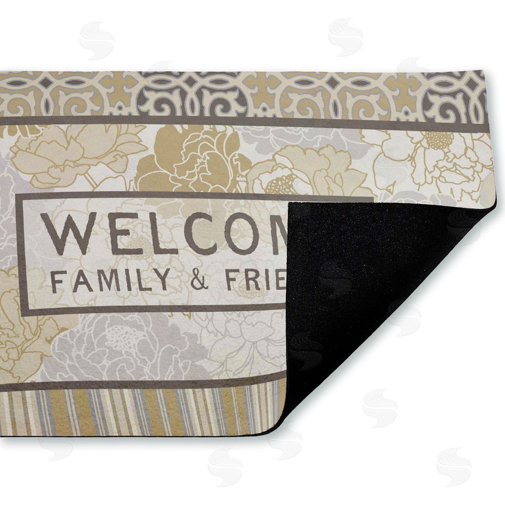 Tim Coffey Elegant Welcome Family & Friends Unwoven Outdoor Door Mat