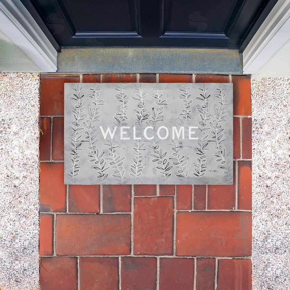 Tim Coffey Welcome Ivy Vine Sprigs Unwoven Outdoor Door Mat