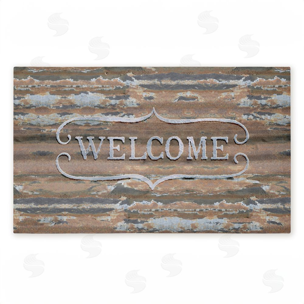 Tim Coffey Rustic & Distressed Welcome Unwoven Outdoor Door Mat