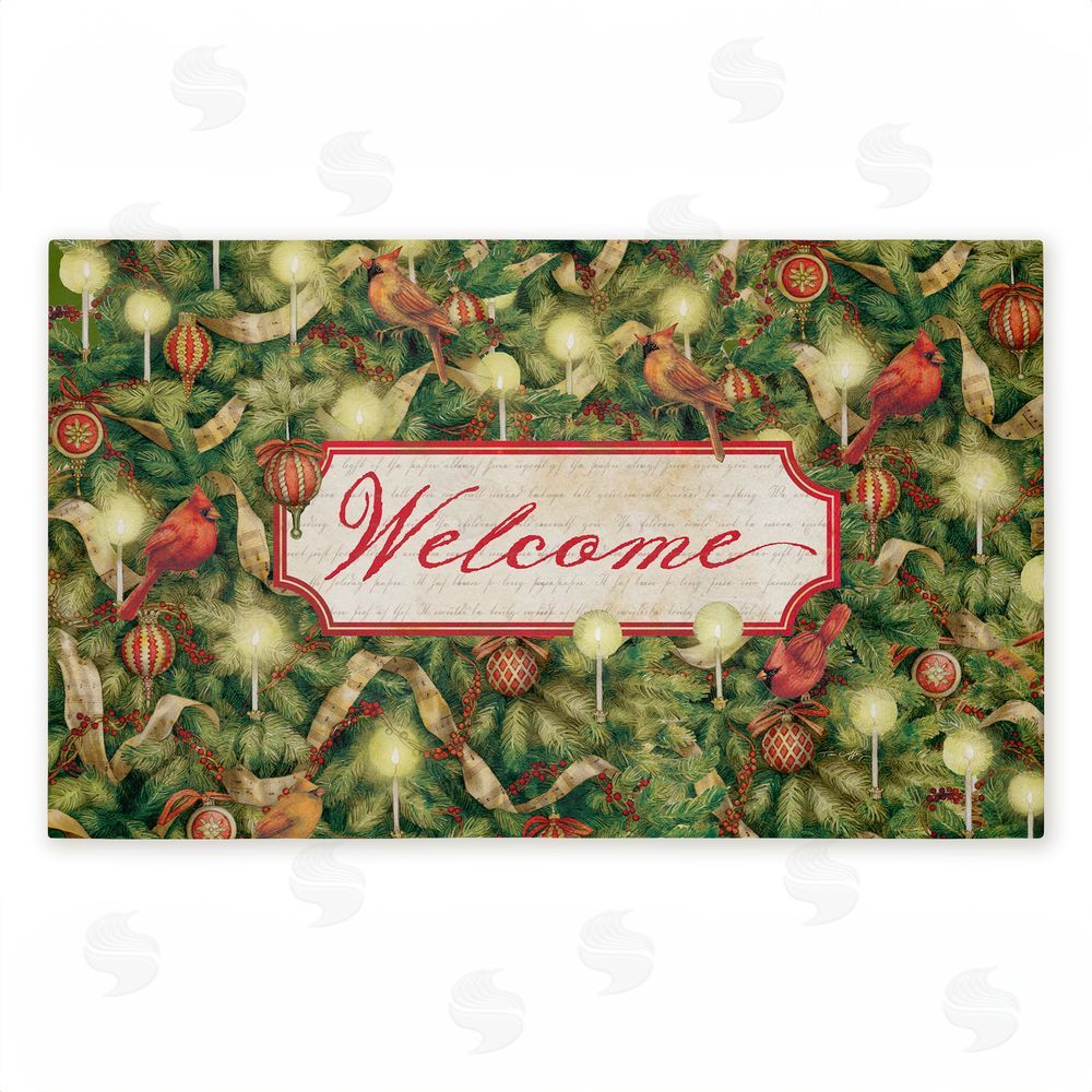 Tim Coffey Seasonal Cardinals Welcome Unwoven Outdoor Door Mat