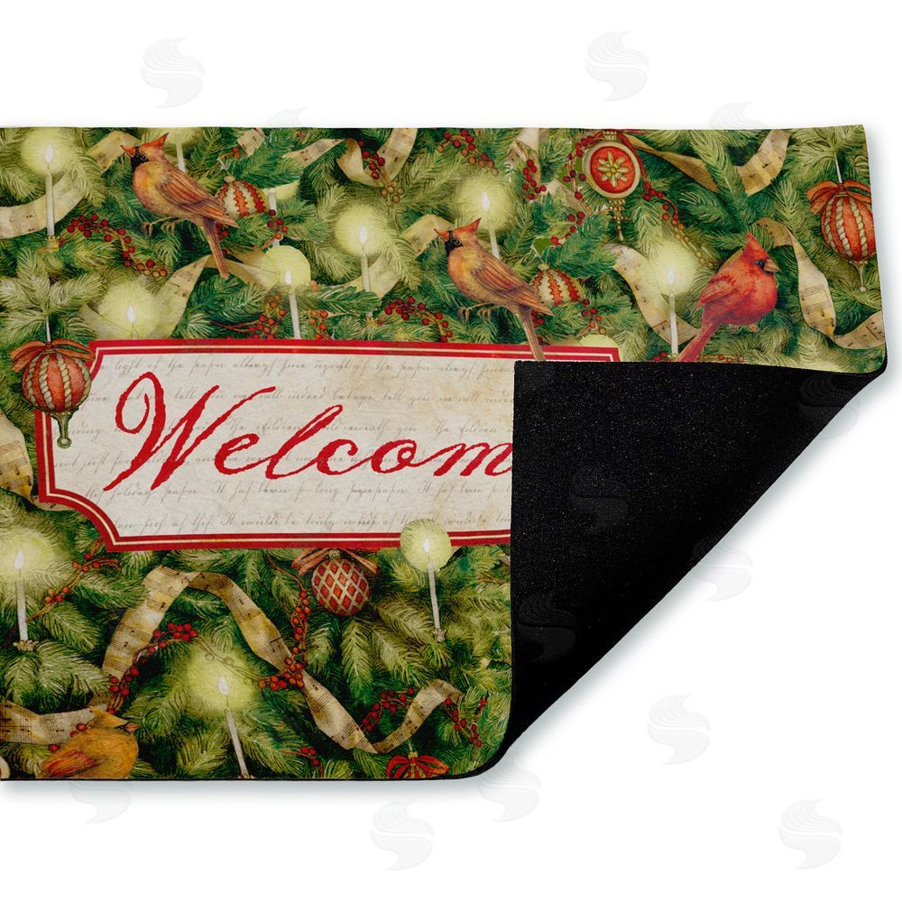 Tim Coffey Seasonal Cardinals Welcome Unwoven Outdoor Door Mat