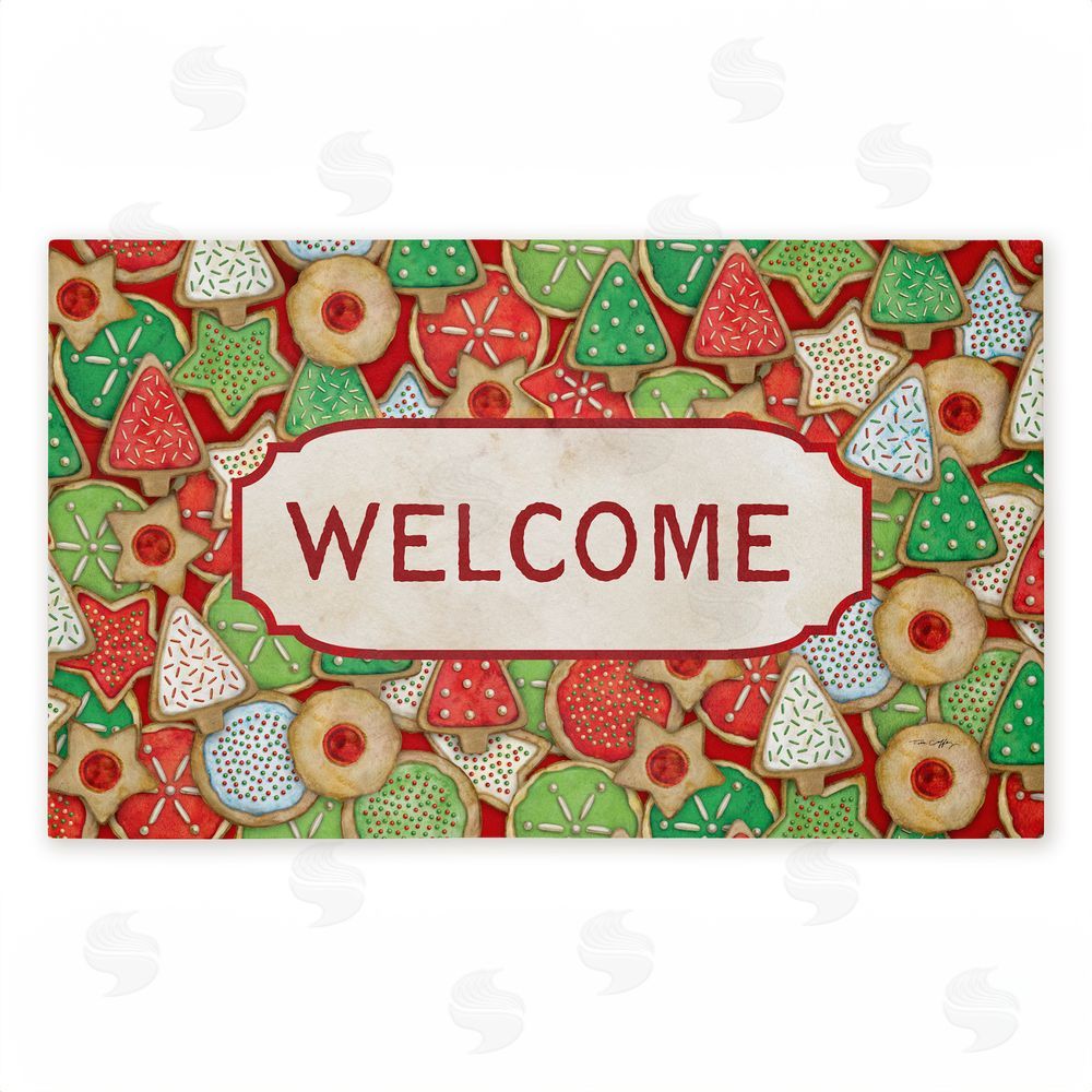 Tim Coffey Holiday Cookies Welcome Unwoven Outdoor Door Mat