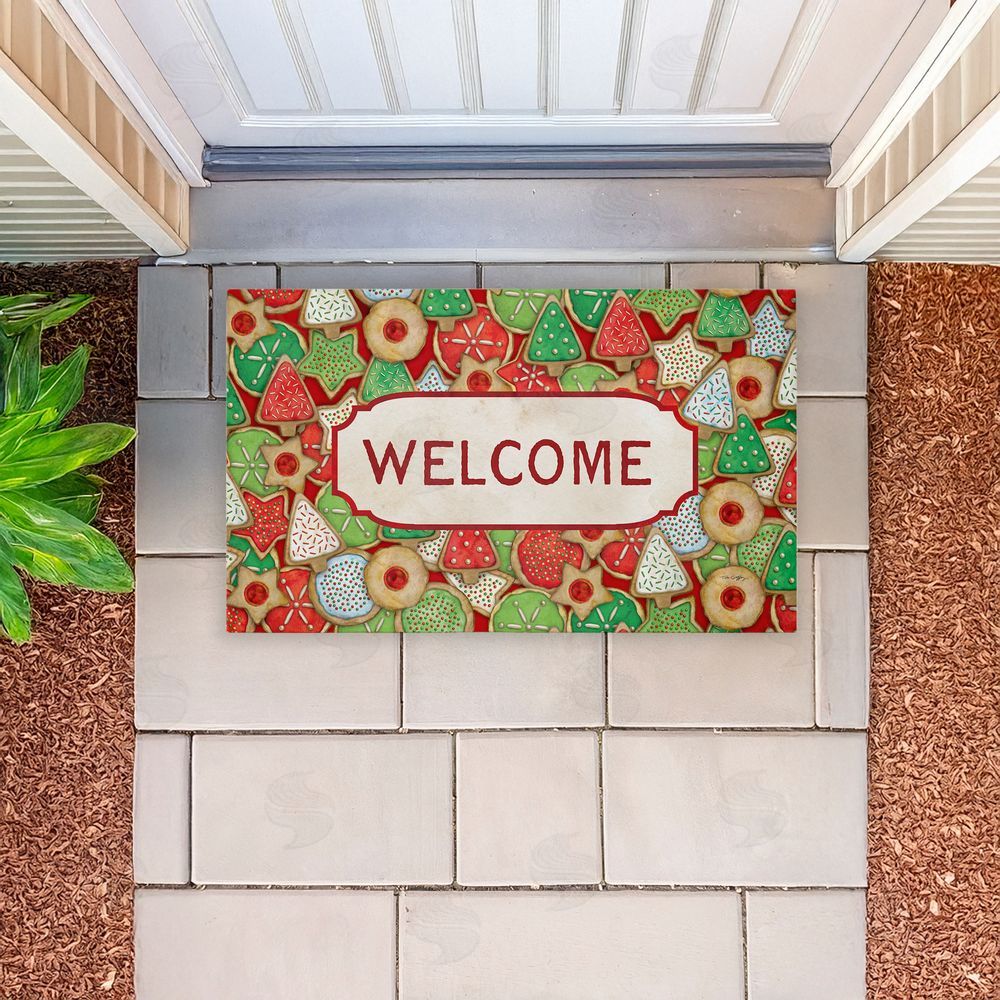 Tim Coffey Holiday Cookies Welcome Unwoven Outdoor Door Mat