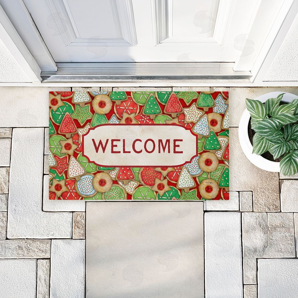 Tim Coffey Holiday Cookies Welcome Unwoven Outdoor Door Mat