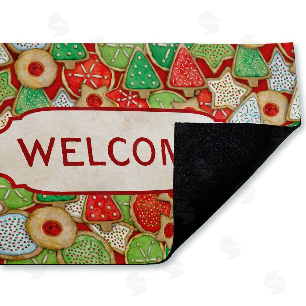 Tim Coffey Holiday Cookies Welcome Unwoven Outdoor Door Mat