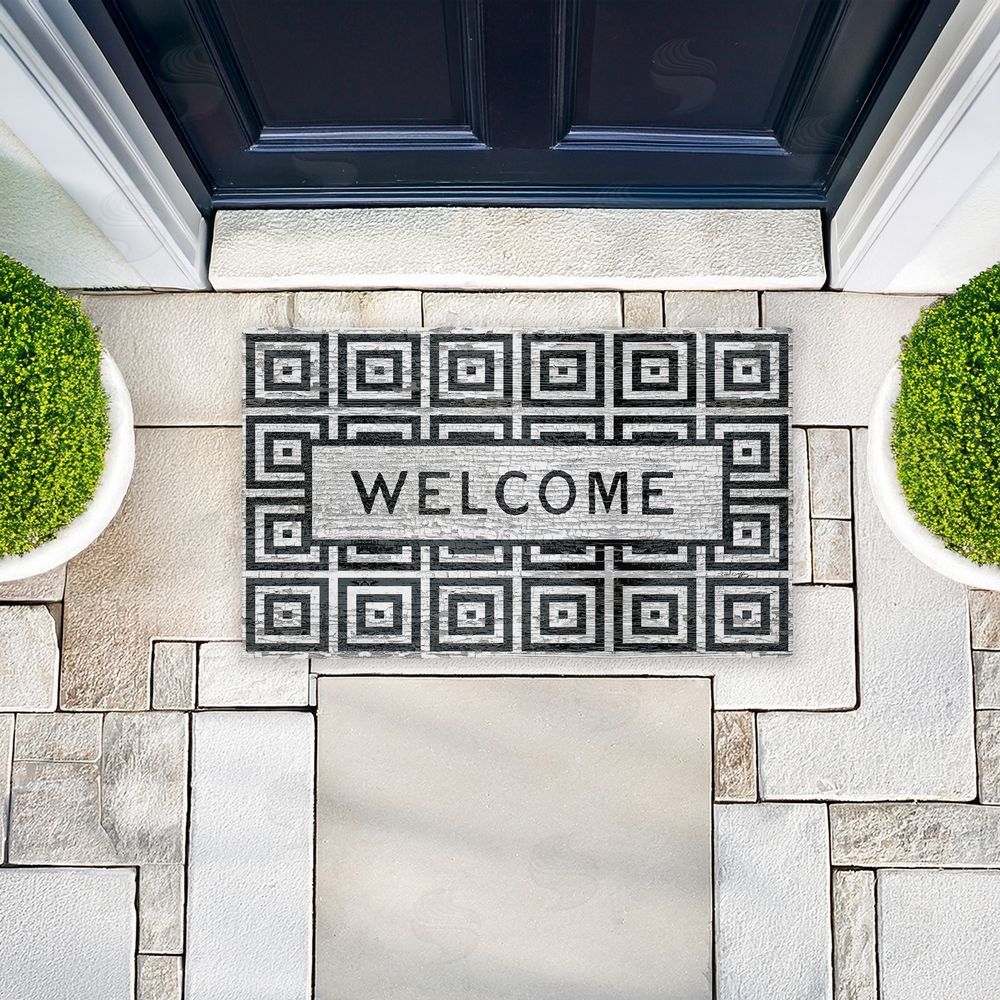 Tim Coffey Modern Urban Farmhouse Welcome Unwoven Outdoor Door Mat