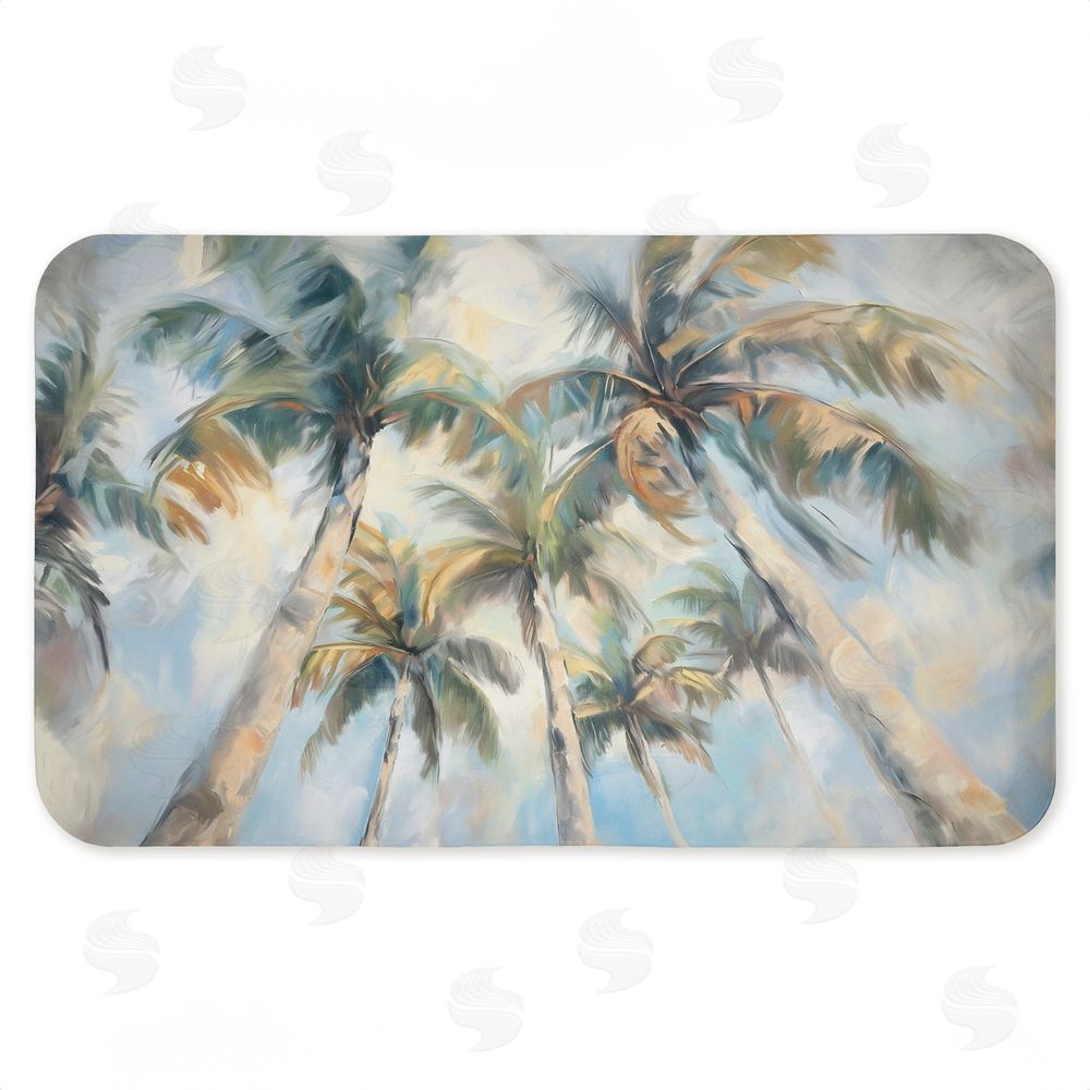 Ramona Murdock Swaying Palms Abstract Kitchen Floor Mat
