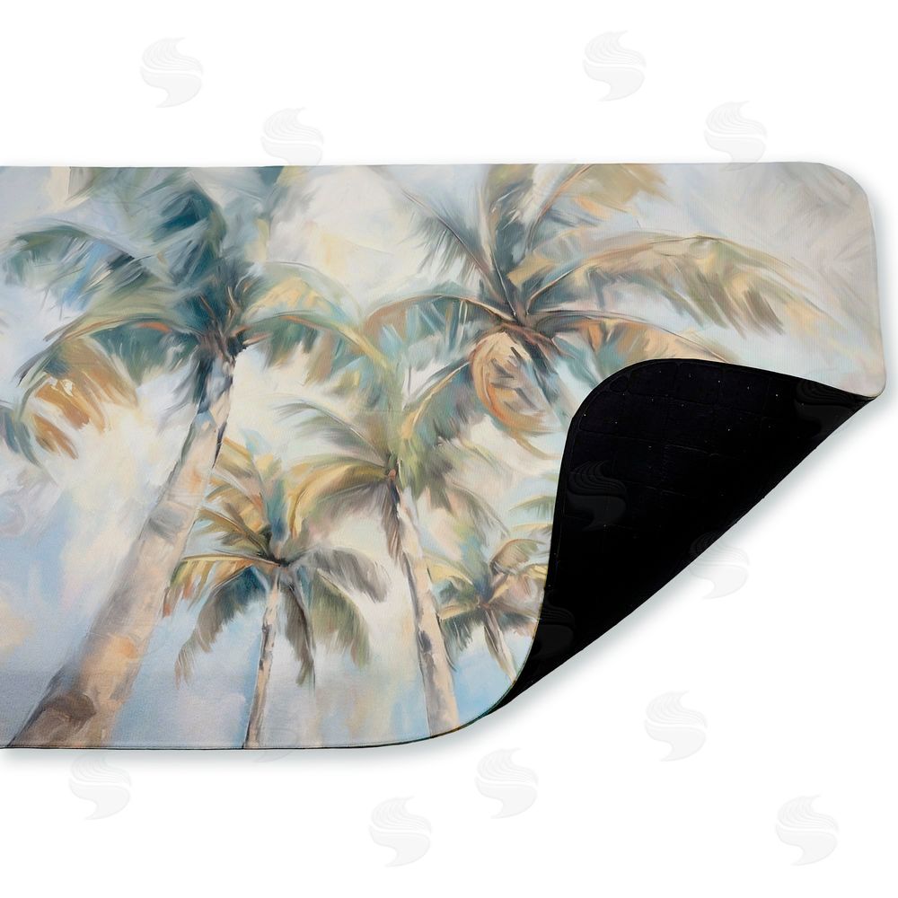 Ramona Murdock Swaying Palms Abstract Kitchen Floor Mat