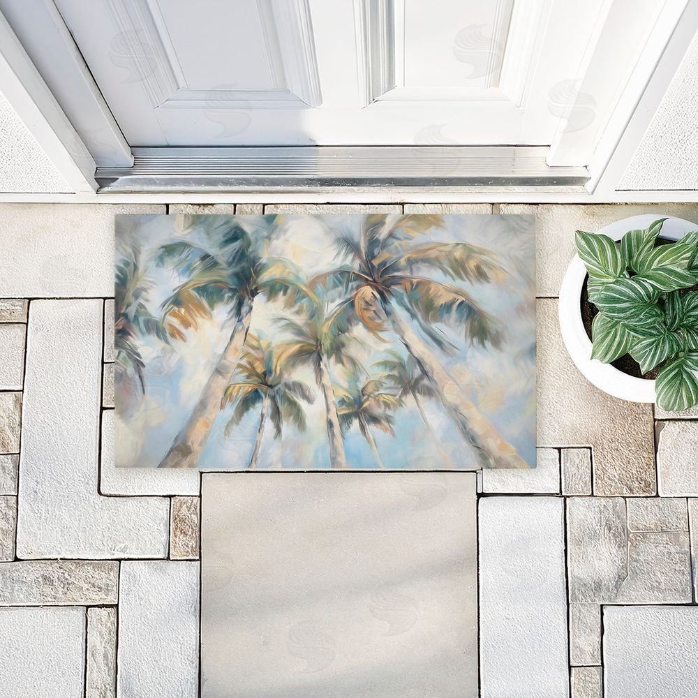 Ramona Murdock Swaying Palms Abstract Unwoven Outdoor Door Mat