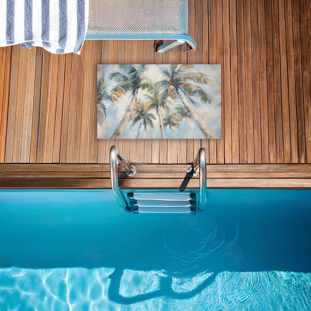 Ramona Murdock Swaying Palms Abstract Unwoven Outdoor Door Mat