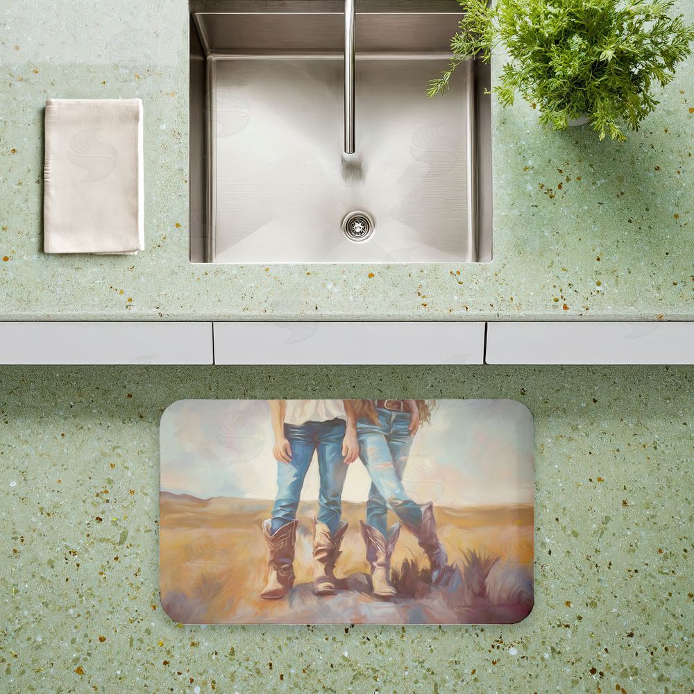 Ramona Murdock All About The Cowboy Boots Kitchen Floor Mat