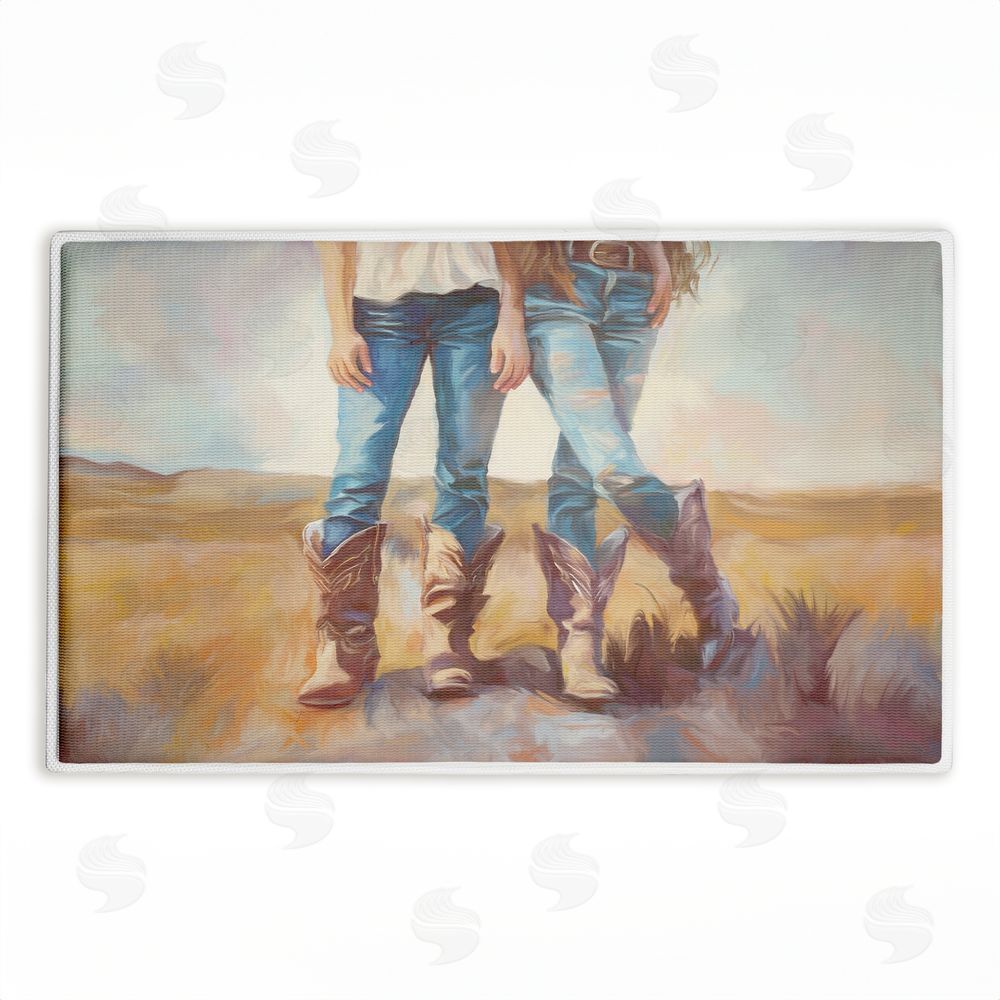 Ramona Murdock All About The Cowboy Boots Plush Bathroom Floor Mat