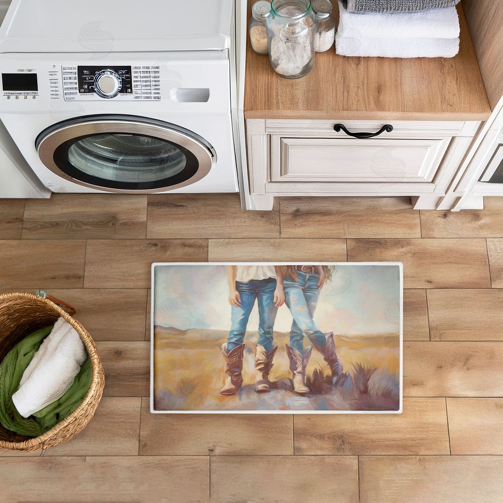 Ramona Murdock All About The Cowboy Boots Plush Bathroom Floor Mat