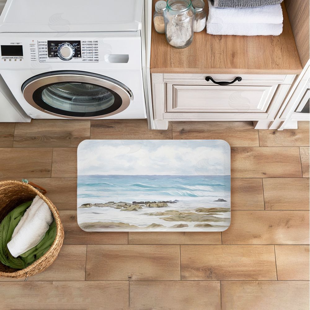 Ramona Murdock Wave Therapy Rocky Shore Kitchen Floor Mat