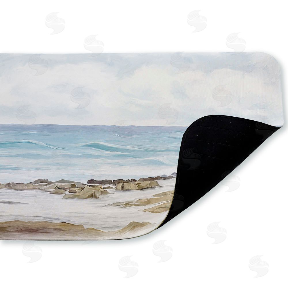 Ramona Murdock Wave Therapy Rocky Shore Kitchen Floor Mat