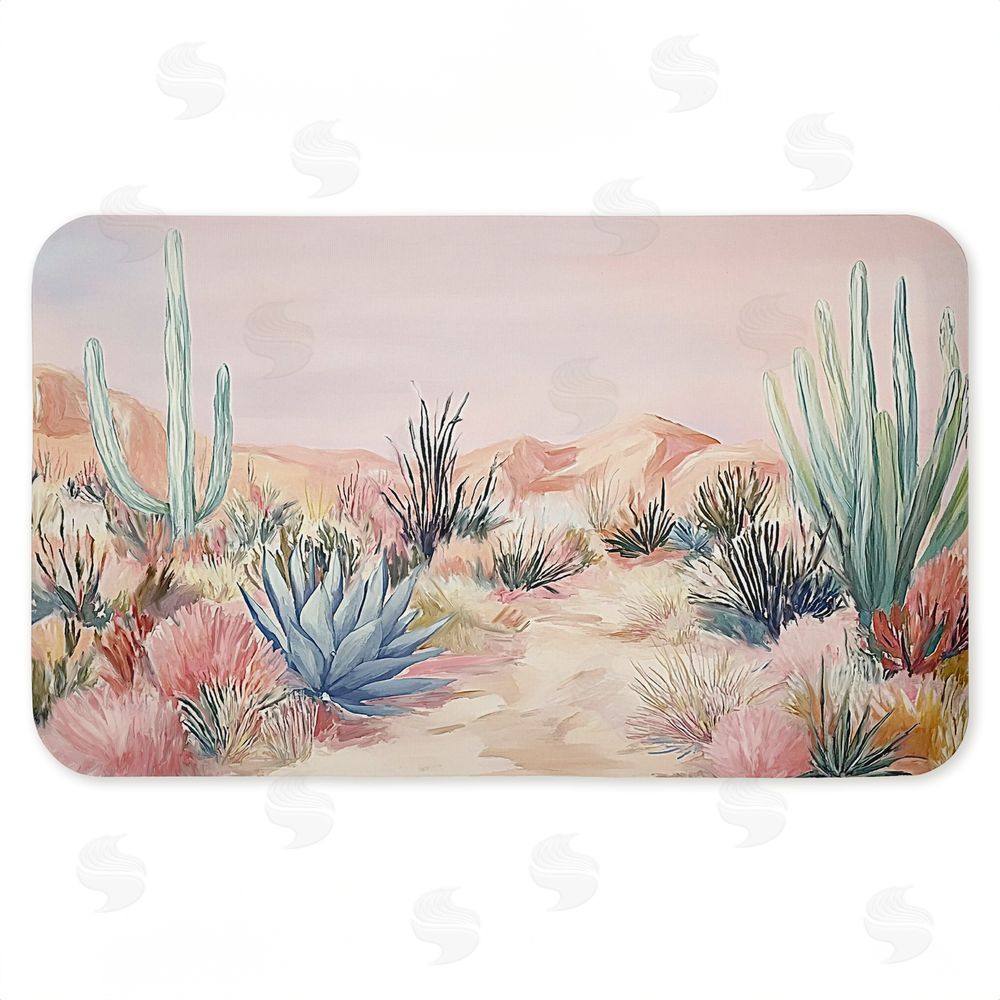 Ramona Murdock Desert Wonderland Cacti Kitchen Floor Mat