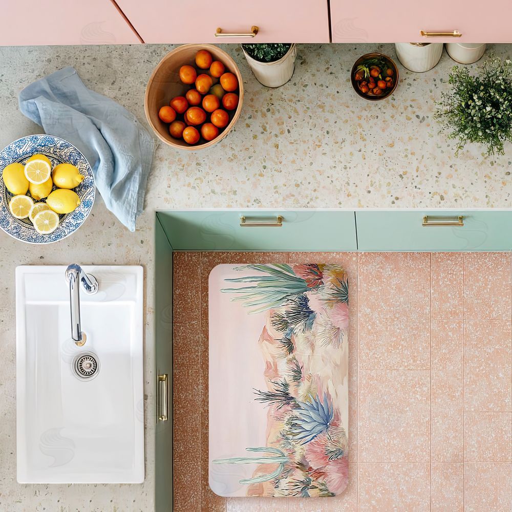 Ramona Murdock Desert Wonderland Cacti Kitchen Floor Mat