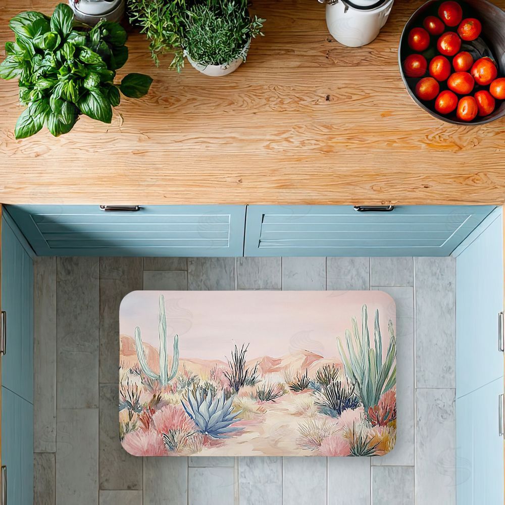 Ramona Murdock Desert Wonderland Cacti Kitchen Floor Mat