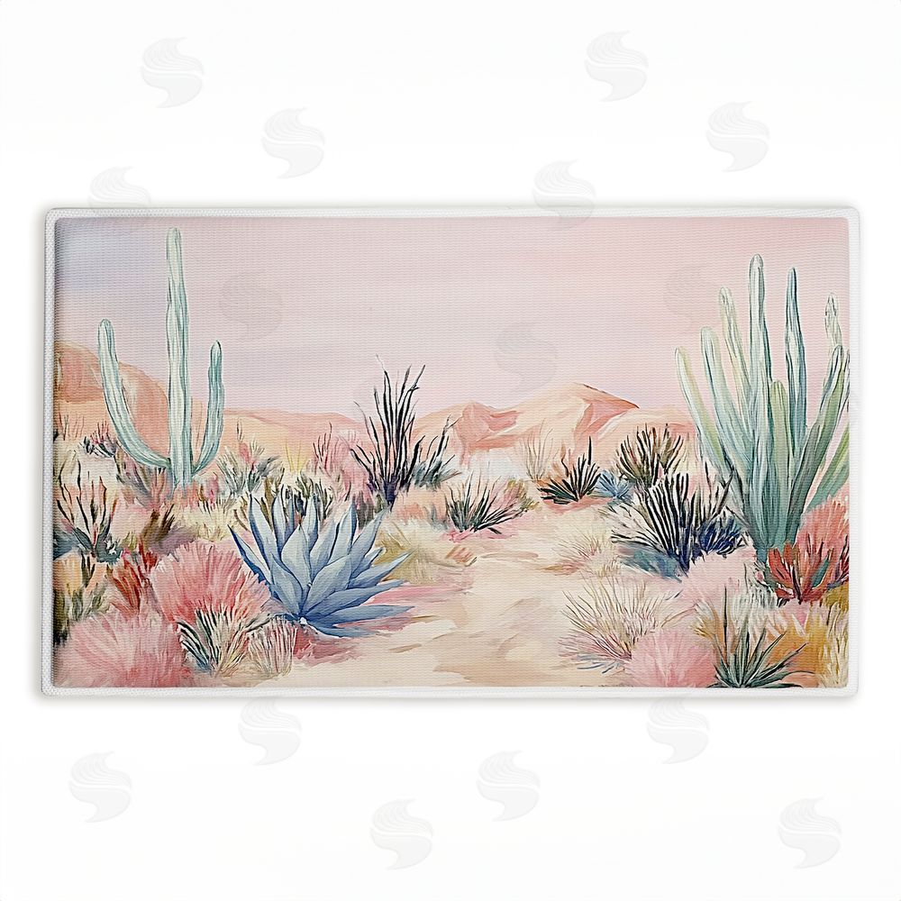 Ramona Murdock Desert Wonderland Cacti Plush Bathroom Floor Mat