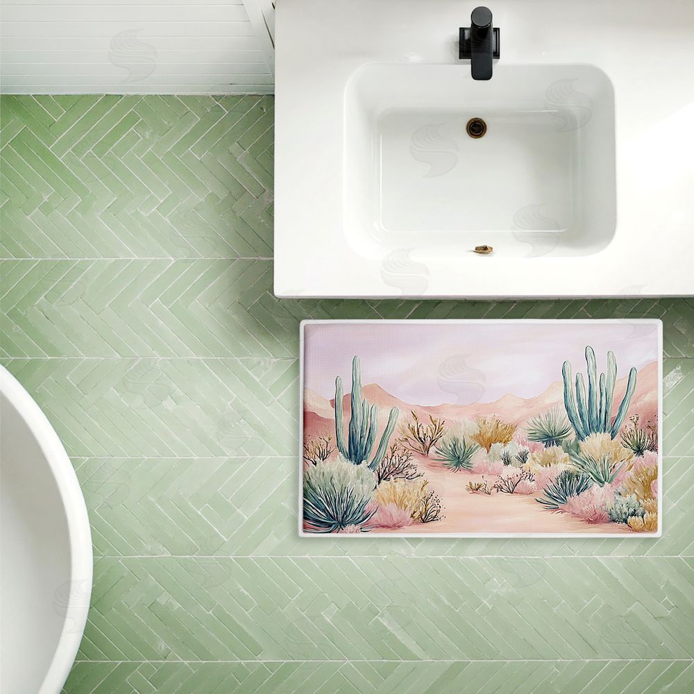 Ramona Murdock Sandy Desert Wonderland Plush Bathroom Floor Mat