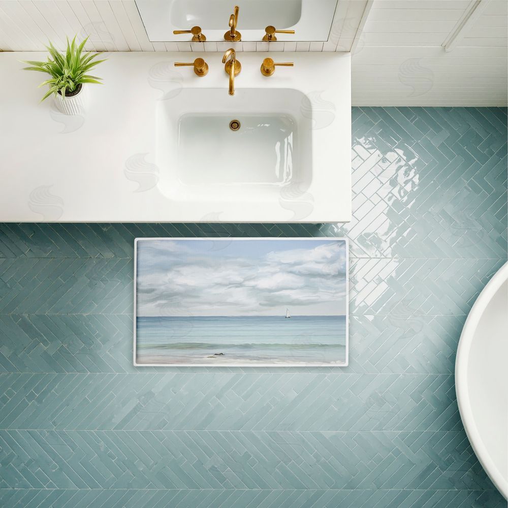 Ramona Murdock That Day In Paradise Plush Bathroom Floor Mat