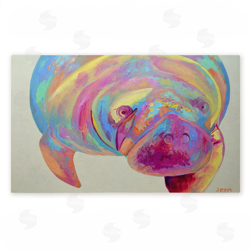 Jennifer Seeley Chromatic Hue Manatee Unwoven Outdoor Door Mat